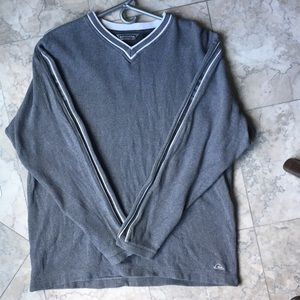 Grey V Neck Sweatshirt